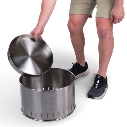 Ozark Trail collapsible smokeless fire pit stainless steel components