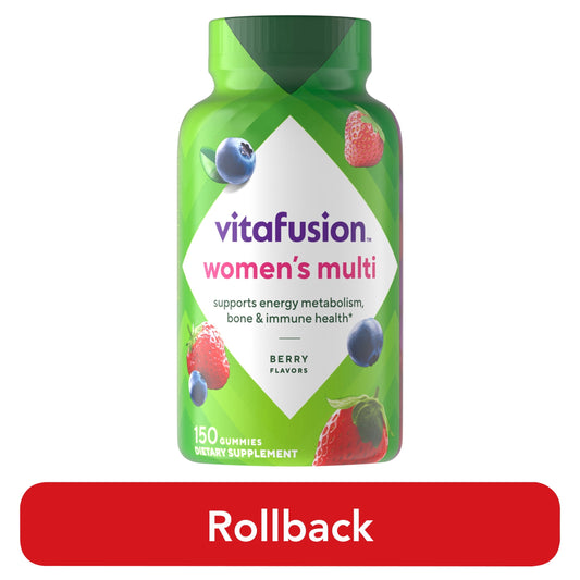 vitafusion Womens Multivitamin Gummies, Daily Vitamins for Women, Berry Flavored, 150 Count